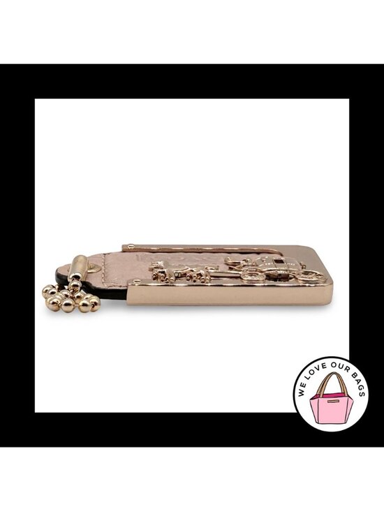 Rare COACH MADISON PINNACLE Horse Carriage Leather Brass Fob Bag Charm Hang Tag - Picture 4 of 4